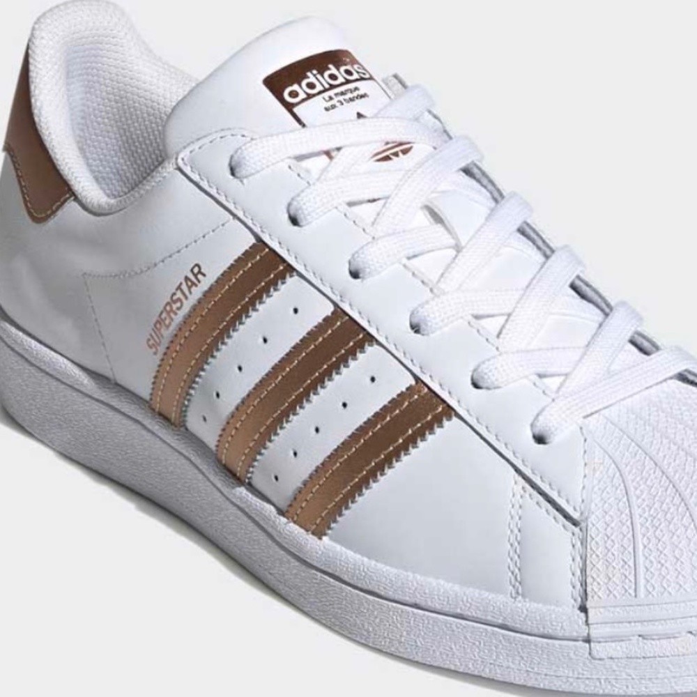 Women’s Original Adidas Superstar White Leather Sneakers Size 11.